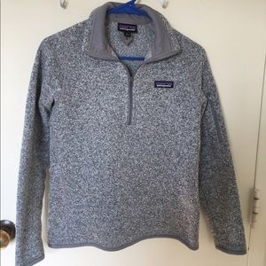 Patagonia Birch White Quarter Zip Women Small